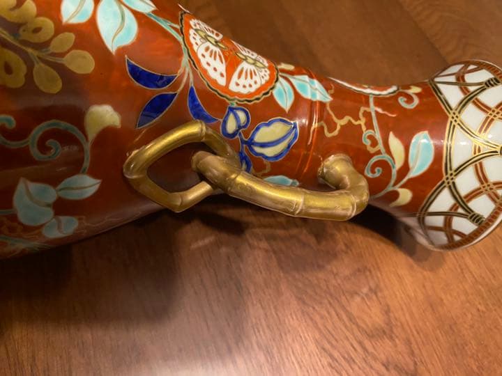 明治　深海墨之助　香蘭社　花瓶　図録掲載　年木庵喜三