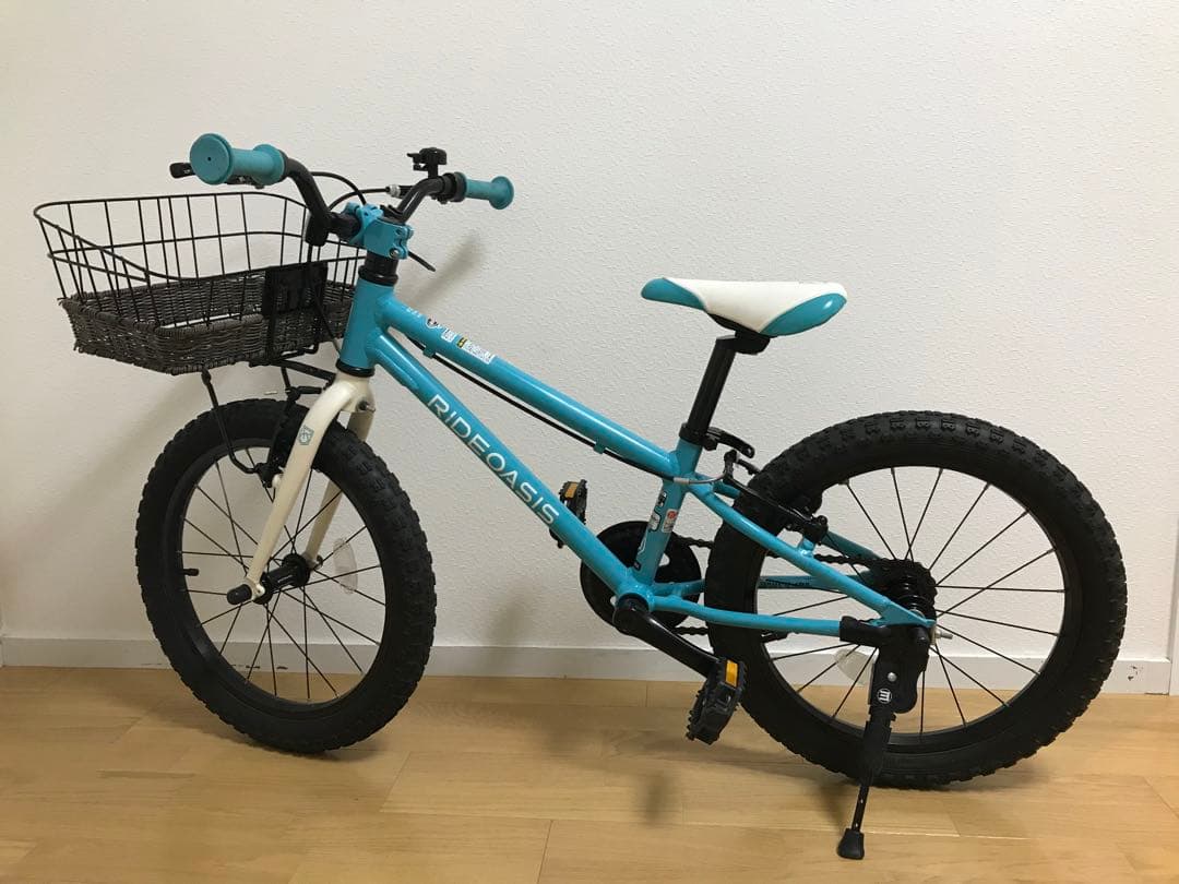 RIDEOASIS ヨツバサイクル 18インチ キッズ水色