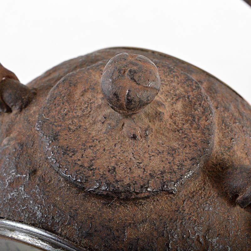 南部鉄器　山京銘　鉄瓶形小型置時計　ジャンク品　M　R5608