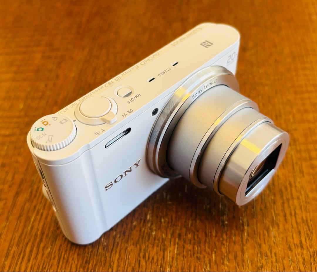【美品 動作確認済】SONYソニーサイバーショットDSC-WX350ホワイト