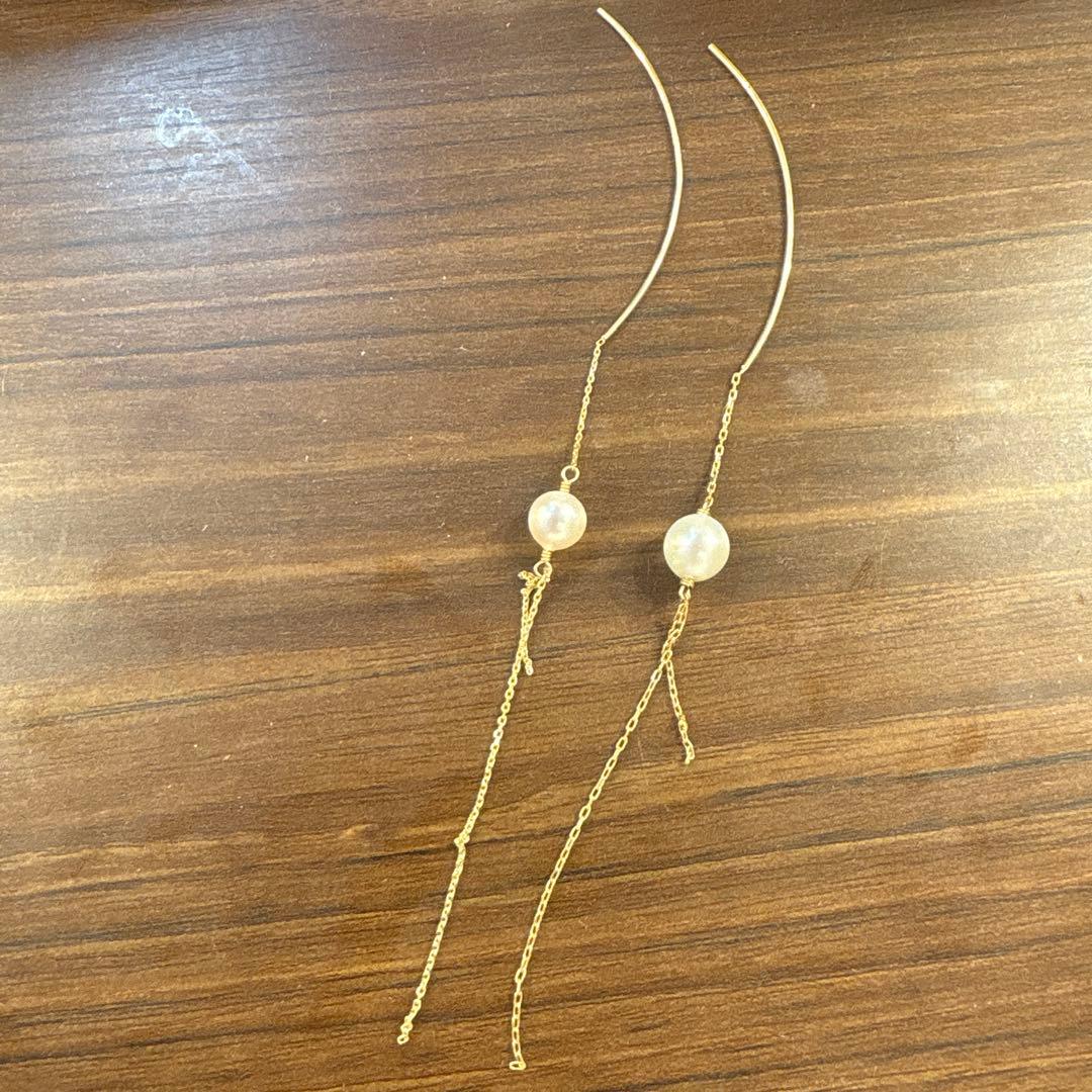 【U&C】Hirotaka パール ロングピアス