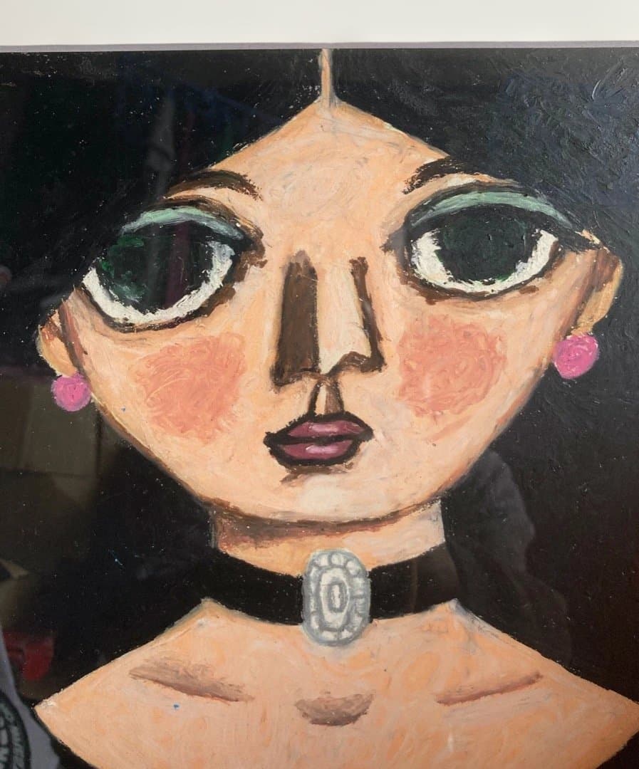 新品直筆絵画『原マスミ／祈り』豪華（四つ切り）額付