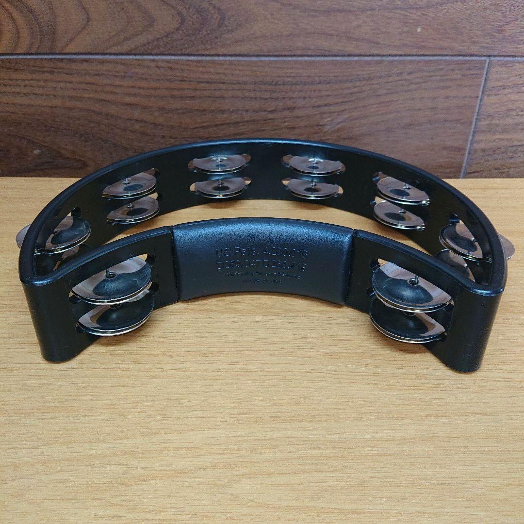 RhythmTech リズムテック RT1010 ニッケル2連タンバリン黒 楽器