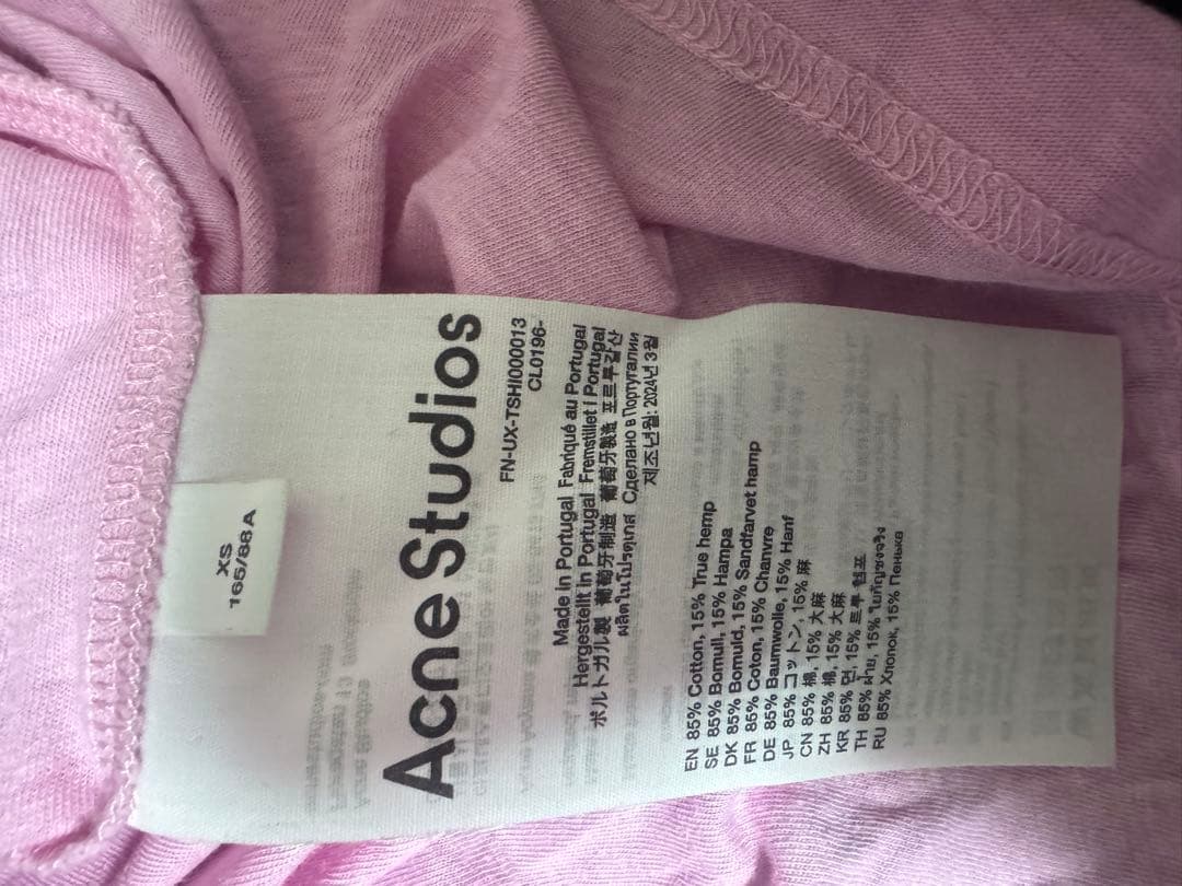 acne studios tシャツ ピンク