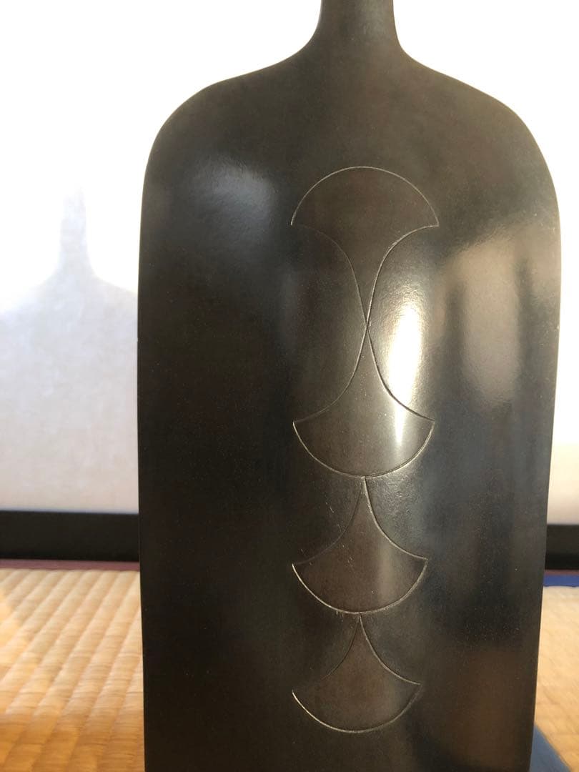 鋳銅　一輪挿し　『華』峰一作　共箱入