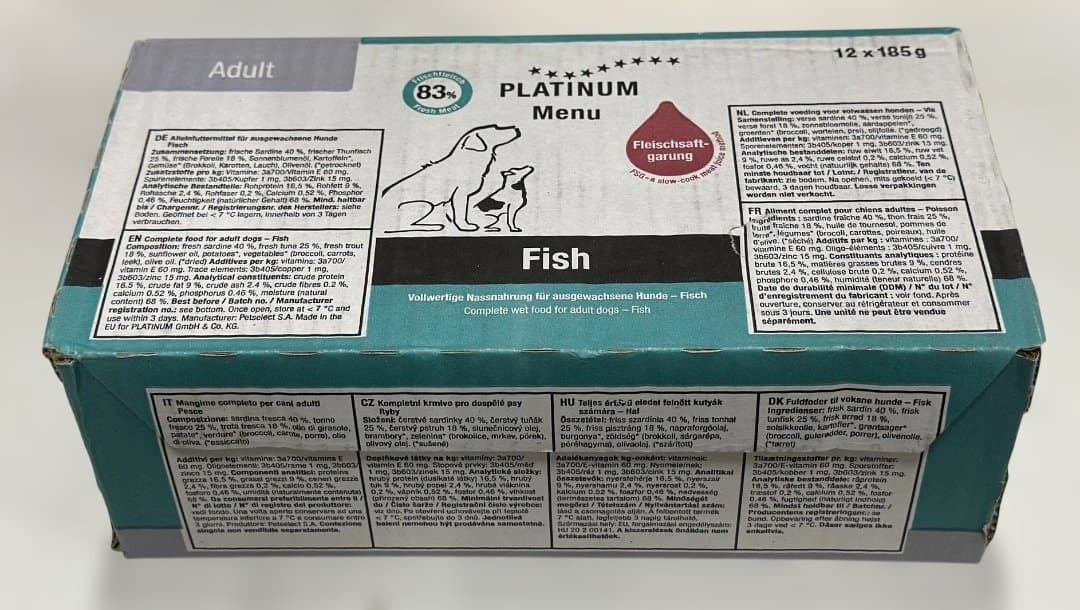 【値下げ】PLATINUM ドックフード/ウェット3箱(185gx36コ)