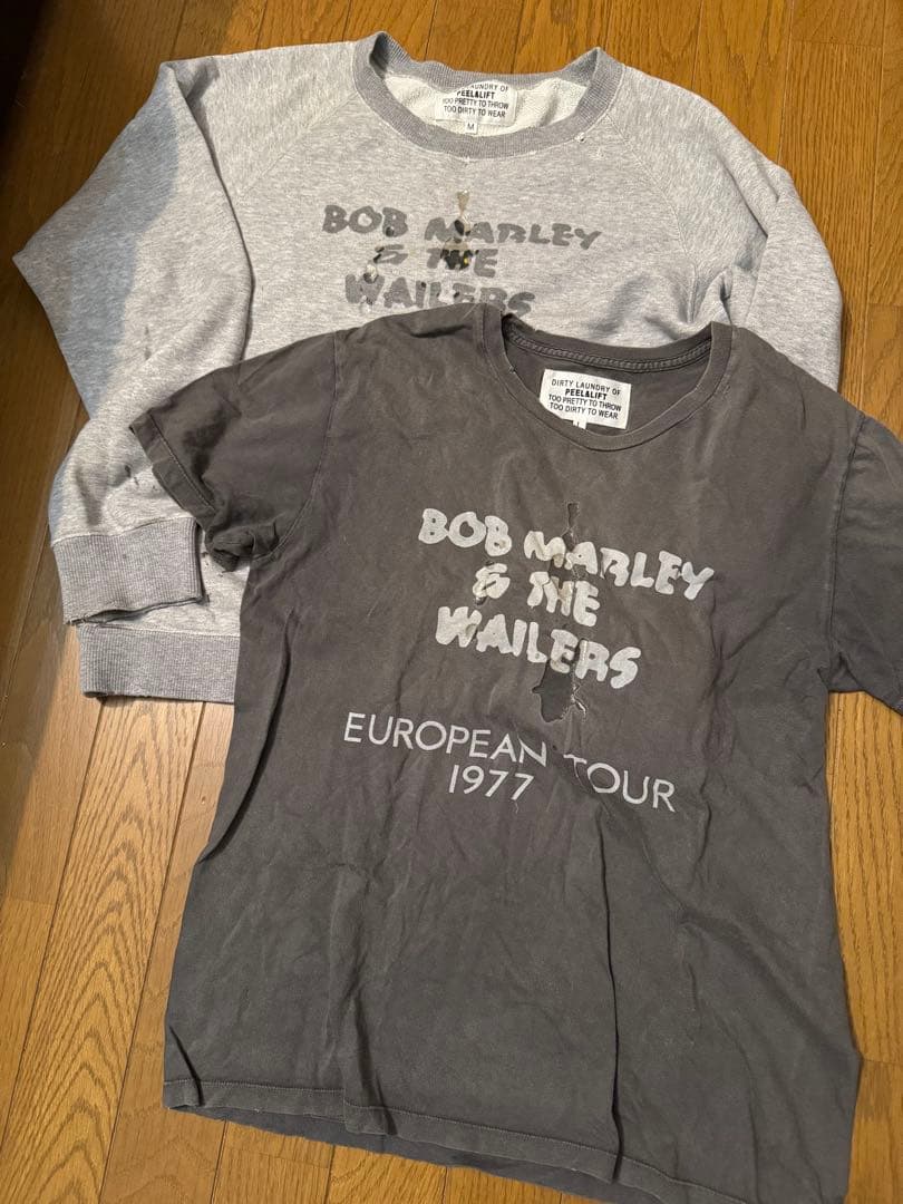 PEEL&LIFT ボブマーリーよだれトレーナー&よだれTシャツセット