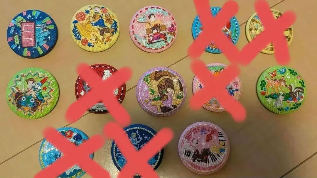ディズニー刺繍缶バッチ第二弾　バラ売り