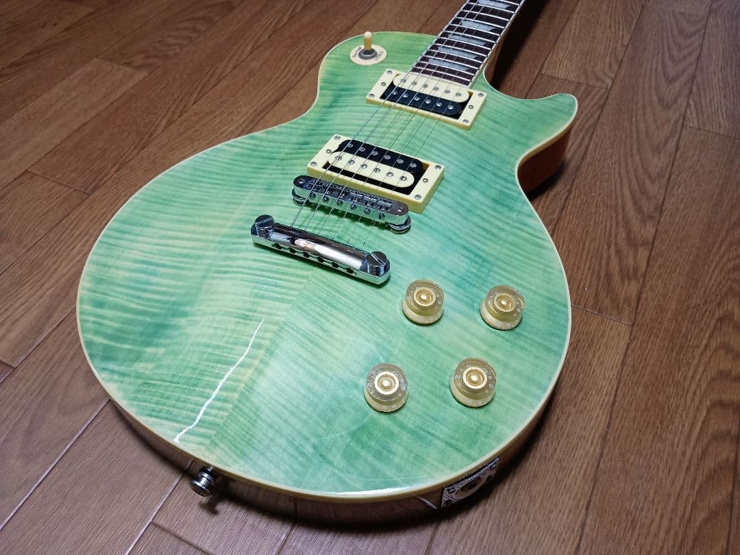 (訳あり) レスポールタイプ エレキギター グリーン