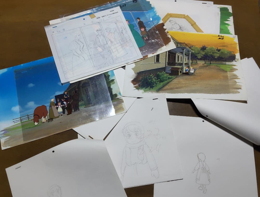 牧場の少女カトリ　セル画、レイアウト、原画