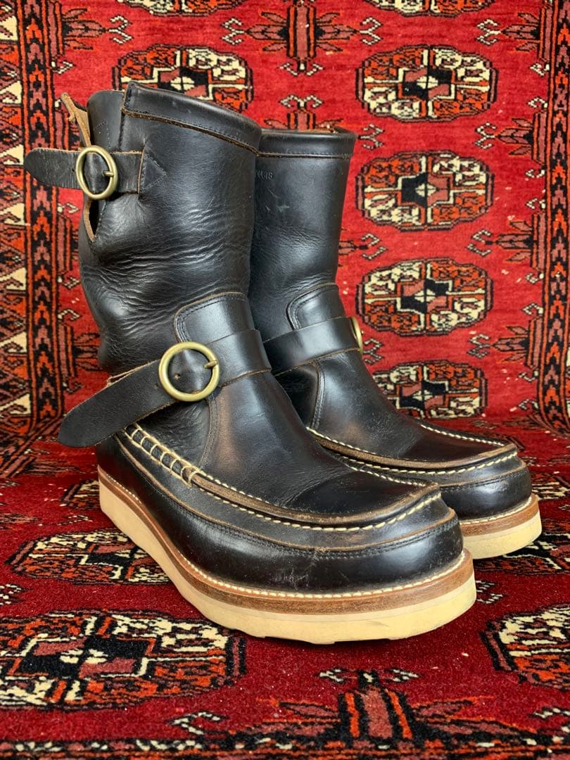 茶芯クロムエクセル❗️VARDE77 トリプルヴァンプ モカシン エンジニアブーツ