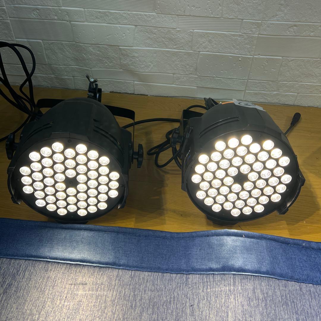 LED電球色パーライトクランプ付き2台　DMX照明