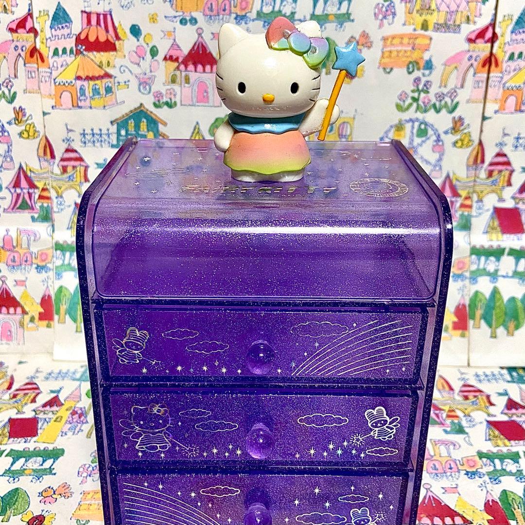 平成レトロ ハローキティ エンジェルキティちゃん ラメ プラチェスト 小物入れ