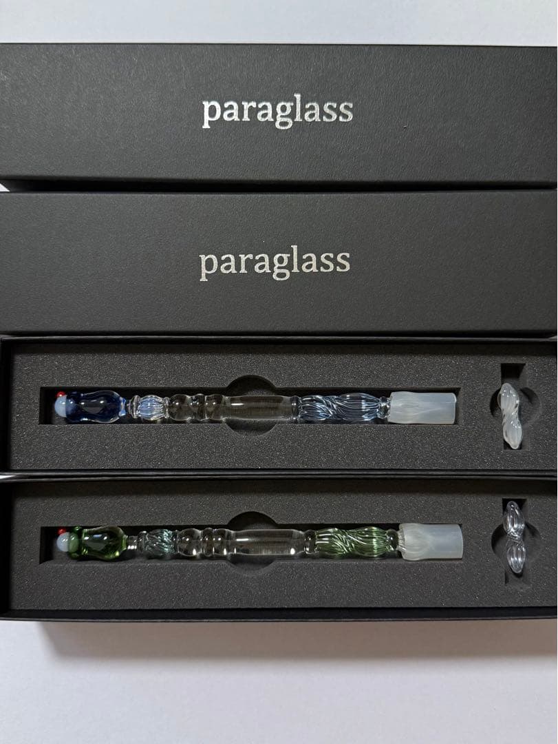 paraglass ガラスペン 2本セット　クリームソーダ