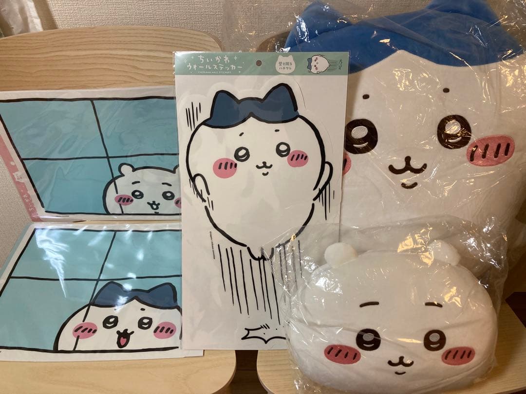 ちいかわくじ　ちいかわもちふわコレクション　A賞C賞 ウォールステッカー　セット
