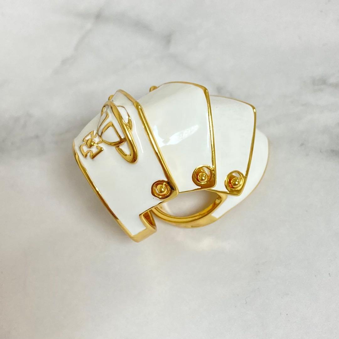 Vivienne Westwood｜ARTEMISリング　ゴールド×ホワイト