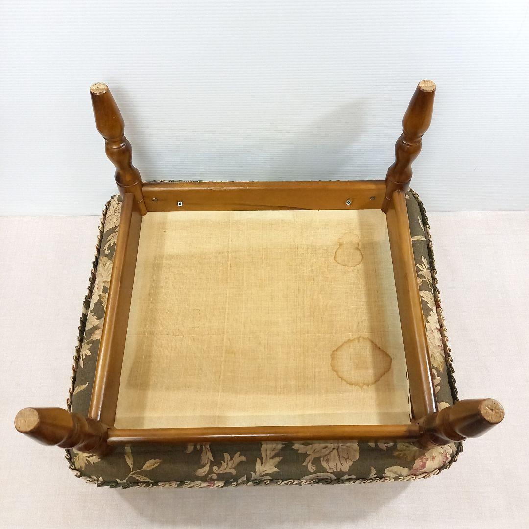 カリモク karimoku コロニアル オットマン 花柄 レトロビンテージ