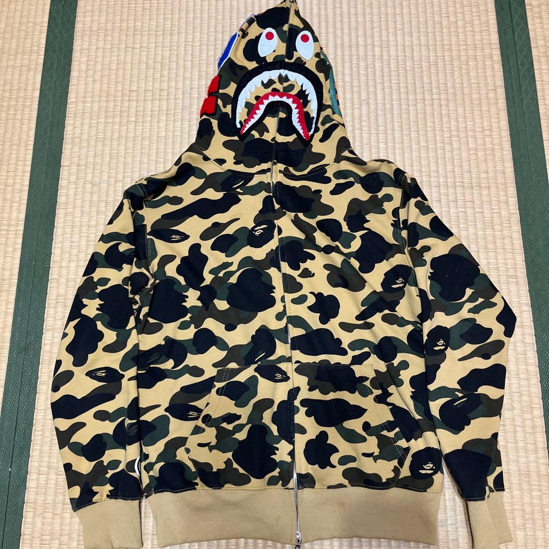 エイプ　シャークパーカー　迷彩　L ジップパーカー