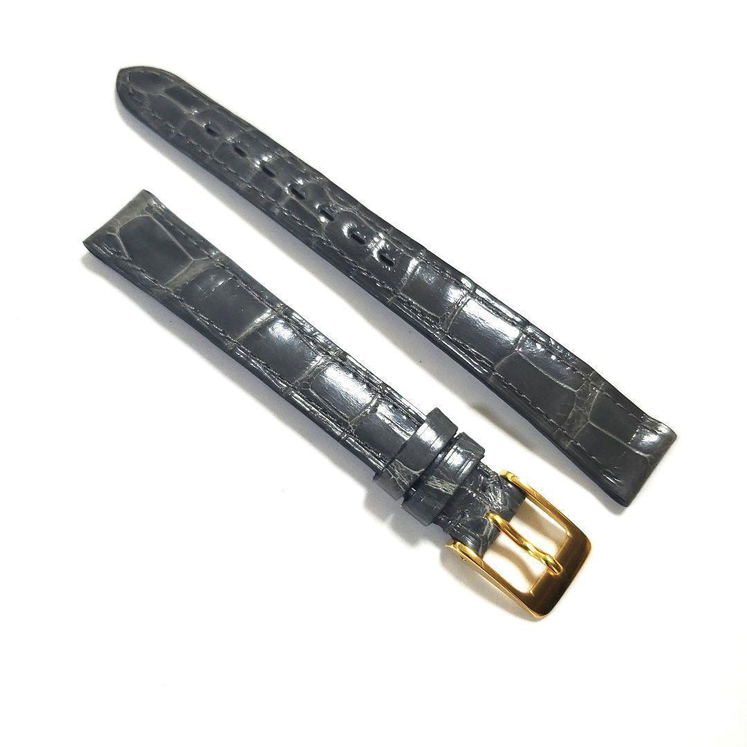 ジャンルソー　純正　クロコダイルベルト　シャイニー　グレー　12/10