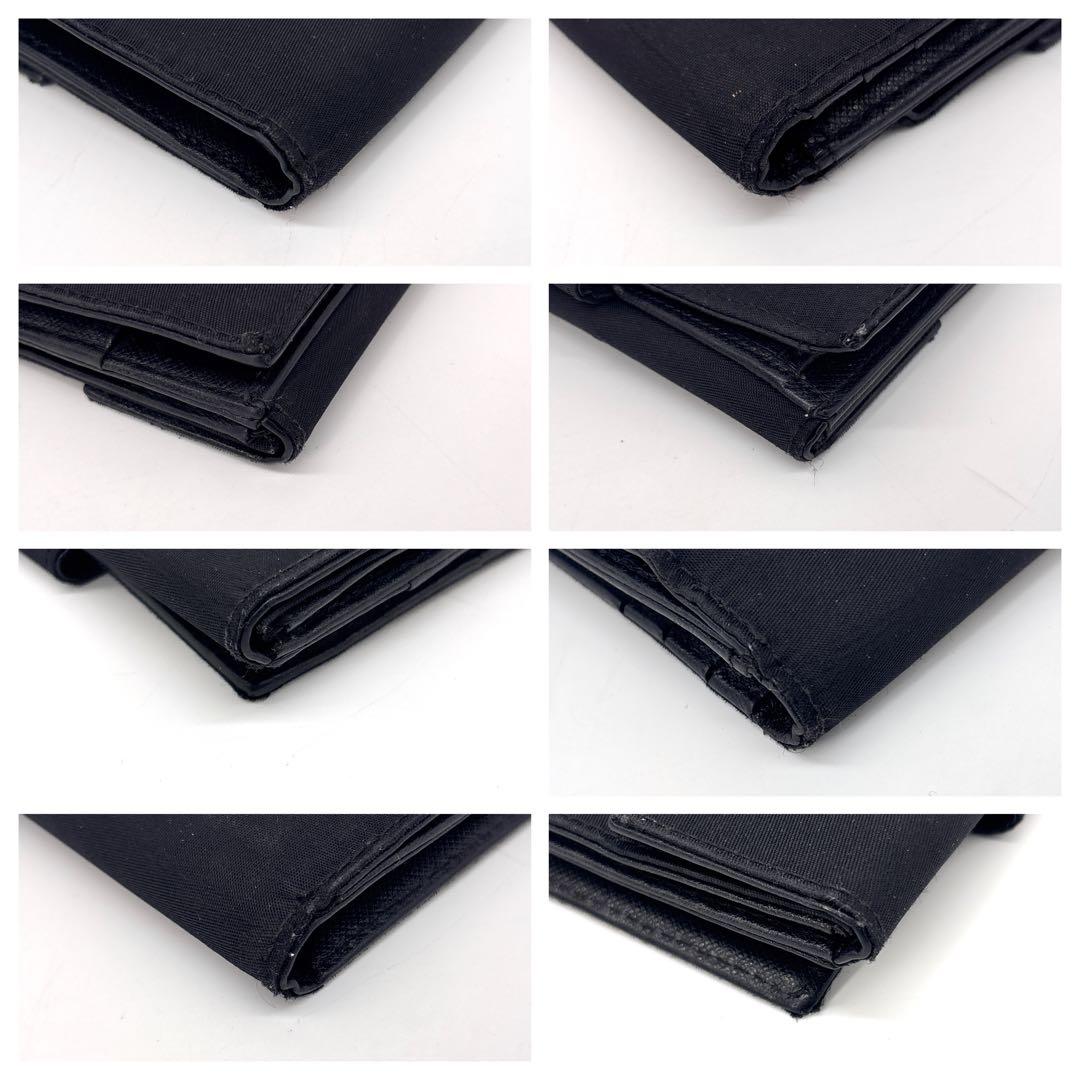 t*o様 PRADA プラダ ナイロン×テスートレザー 三つ折り財布　三角ロゴ