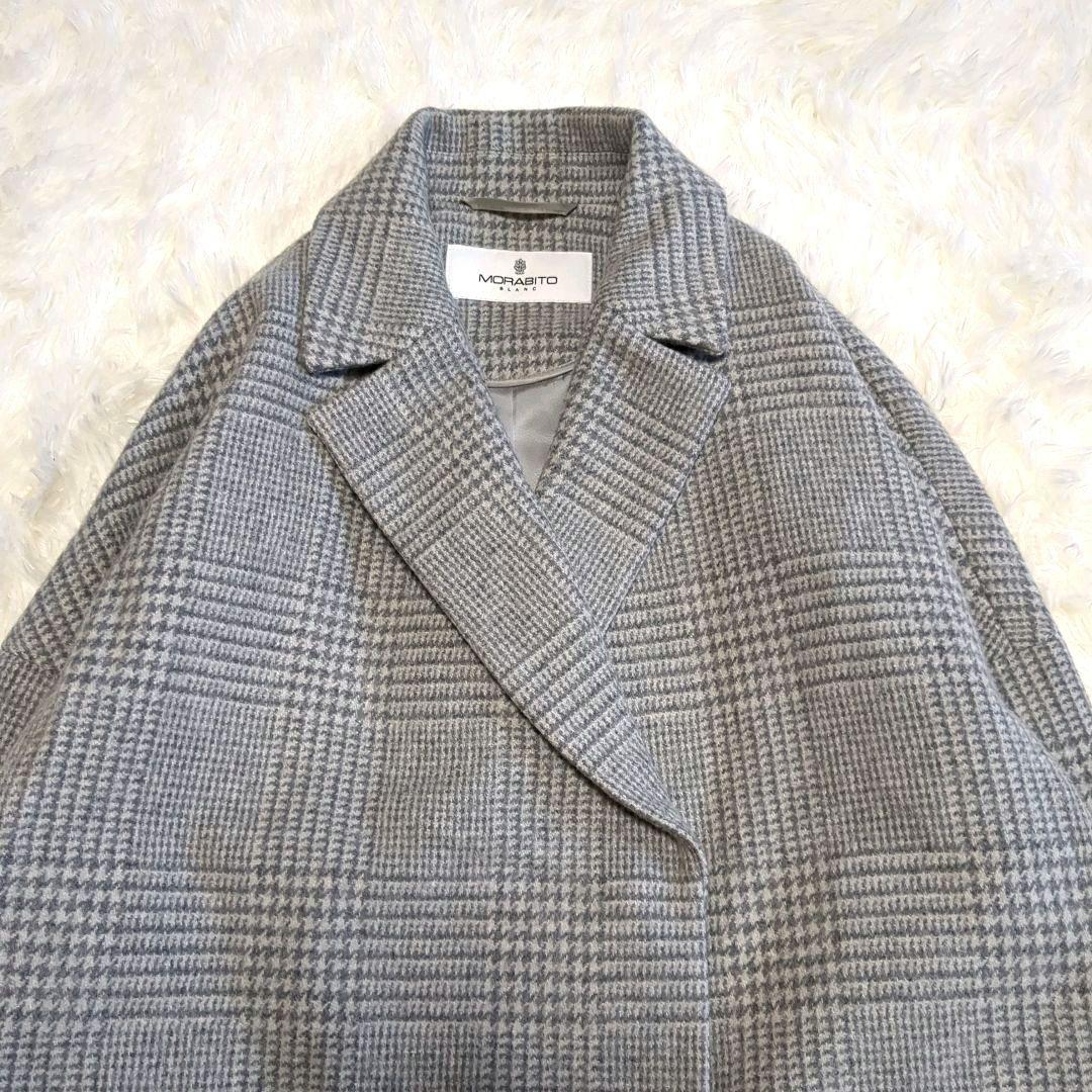 専用極美品✨MORABITO BLANC チェスターコート グレンチェック
