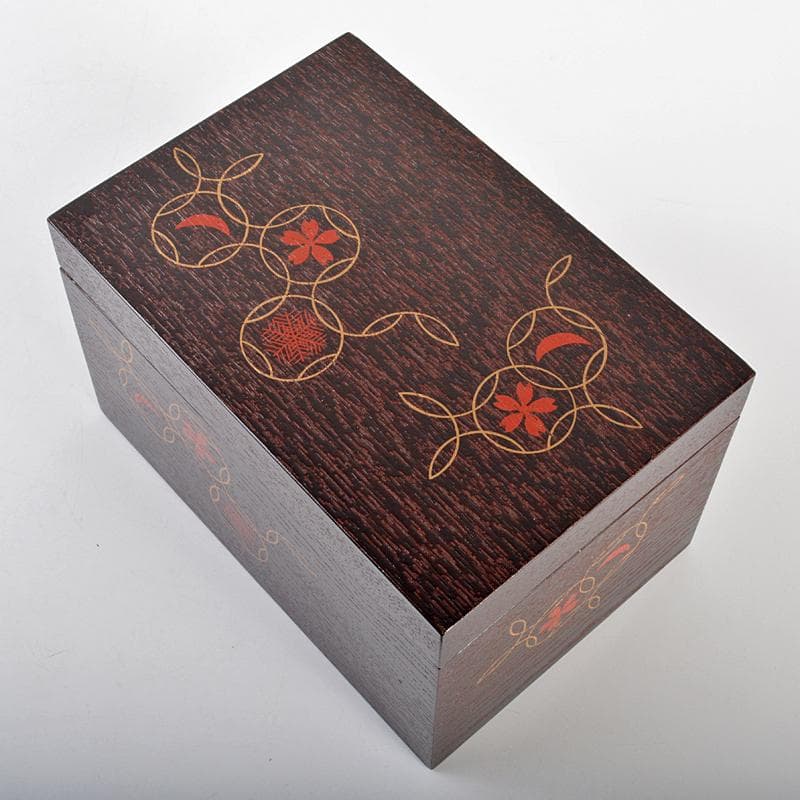 溜柿合ヘギ目　七宝蒔絵　茶箱　京焼　加藤昌山造　茶碗　棗など　八点　VR6757