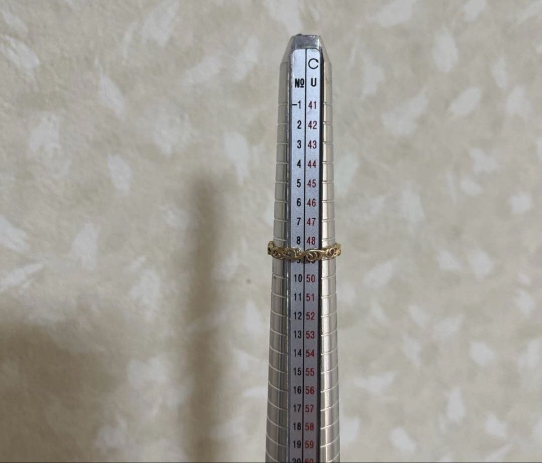 JILLSTUART K10 イエローゴールドリング 9号 USED