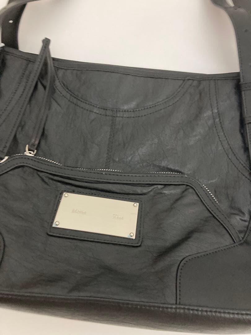 Matin Kim ブラックショルダーバッグ 合成皮革