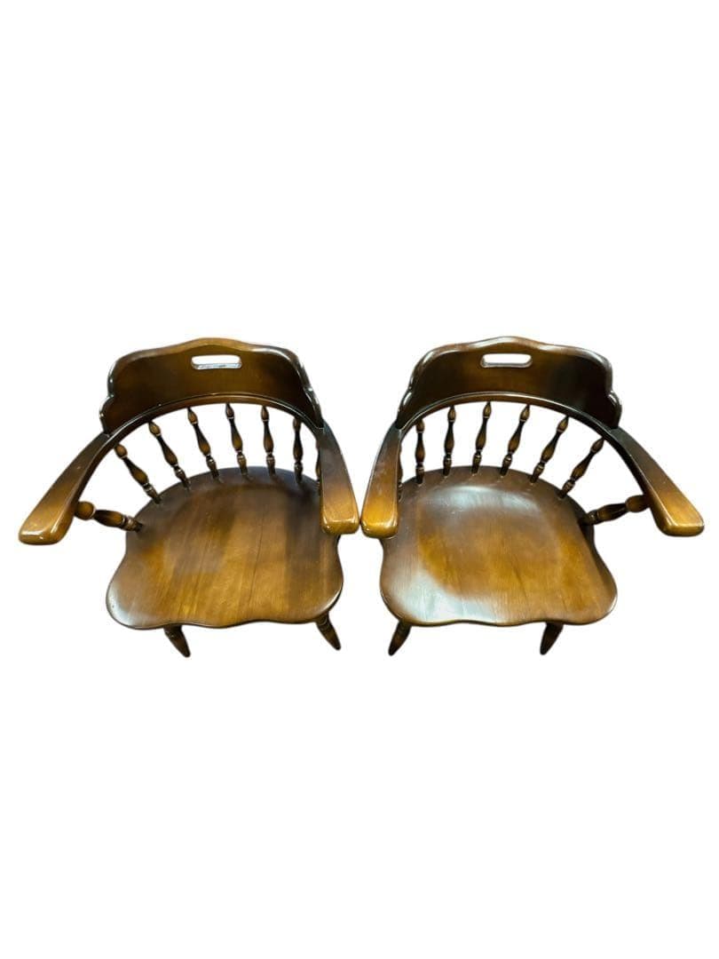 穂高 アームチェア 飛騨産業 キツツキ イス 2脚 ウインザーチェア