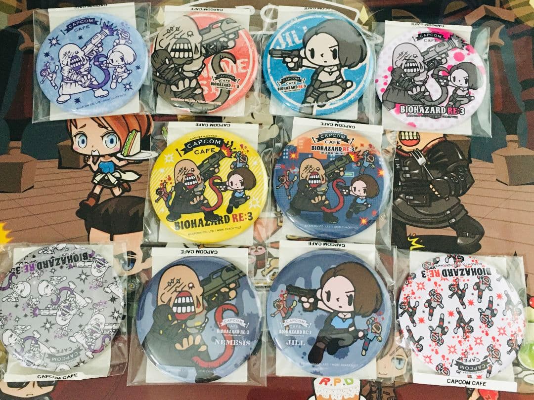 BIOHAZARD RE:3　バイオハザード　カプコンカフェ　缶バッジ　全10種