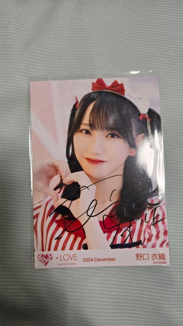 野口衣織 仲直りシュークリーム ヨリ 直筆 ＝LOVE イコラブ