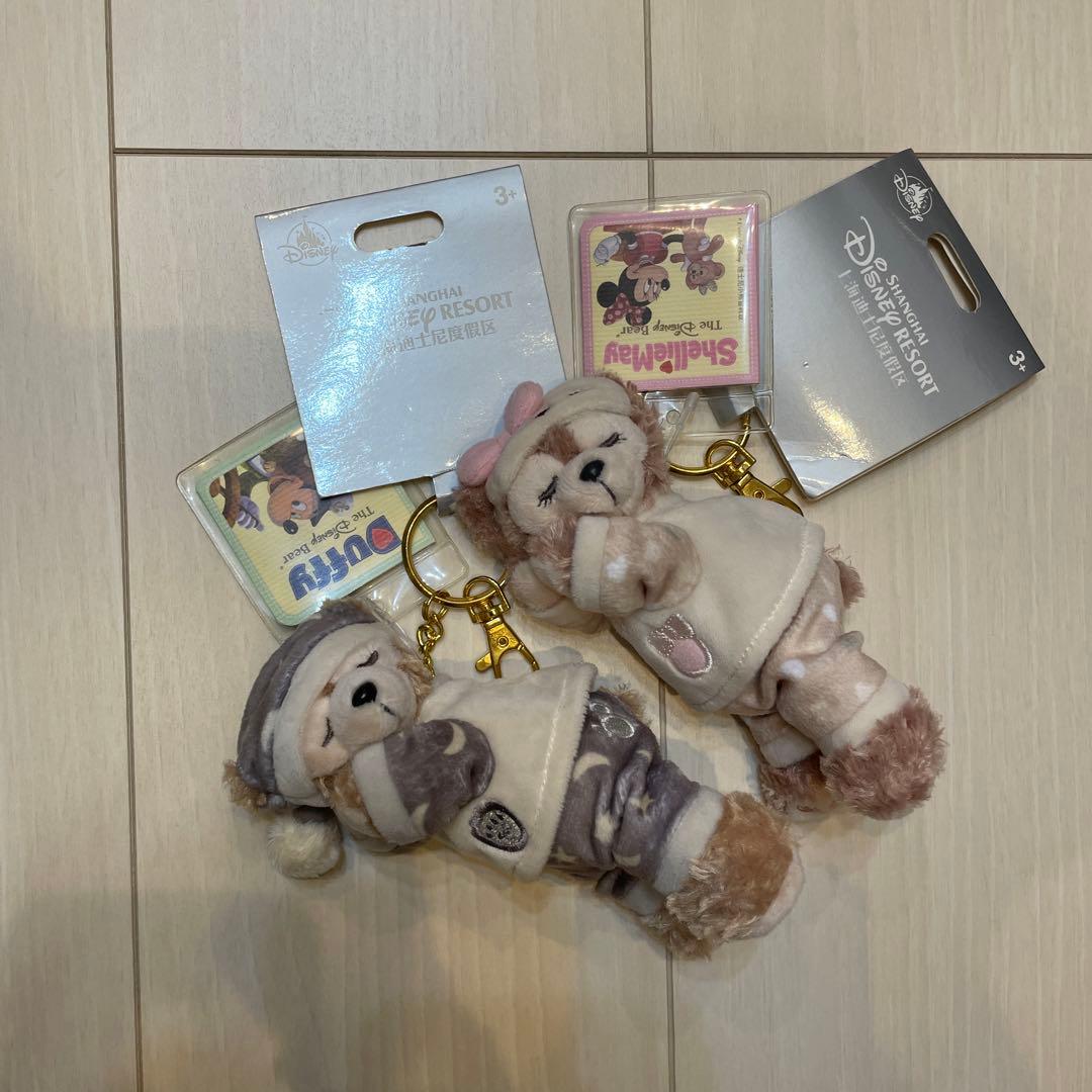 上海ディズニー　ぬいぐるみ キーホルダー ダッフィー　シェリーメイ　2個セット