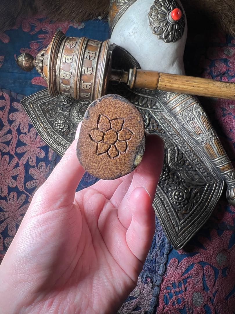 骨製　マハーカーラ像　ヴィンテージ　チベット　ネパール