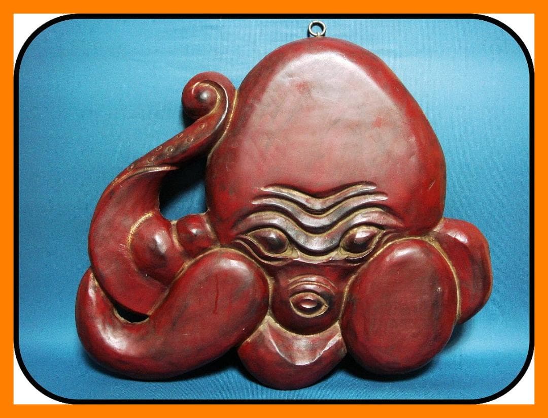 832『木製 タコ 看板』　/骨董品 古美術 アンティーク 古玩