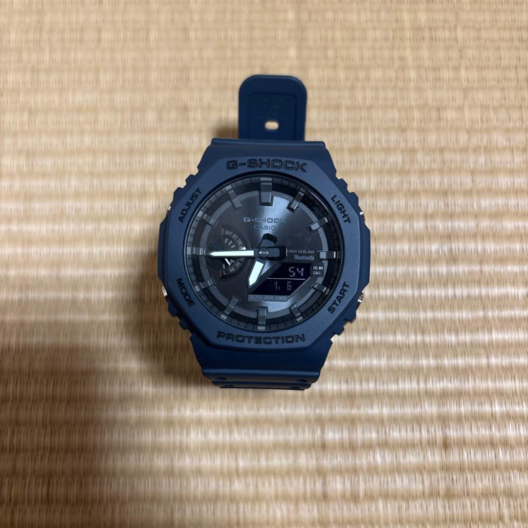 美品g-shock ソーラー ネイビー GA-B2100-2A 逆輸入海外モデル