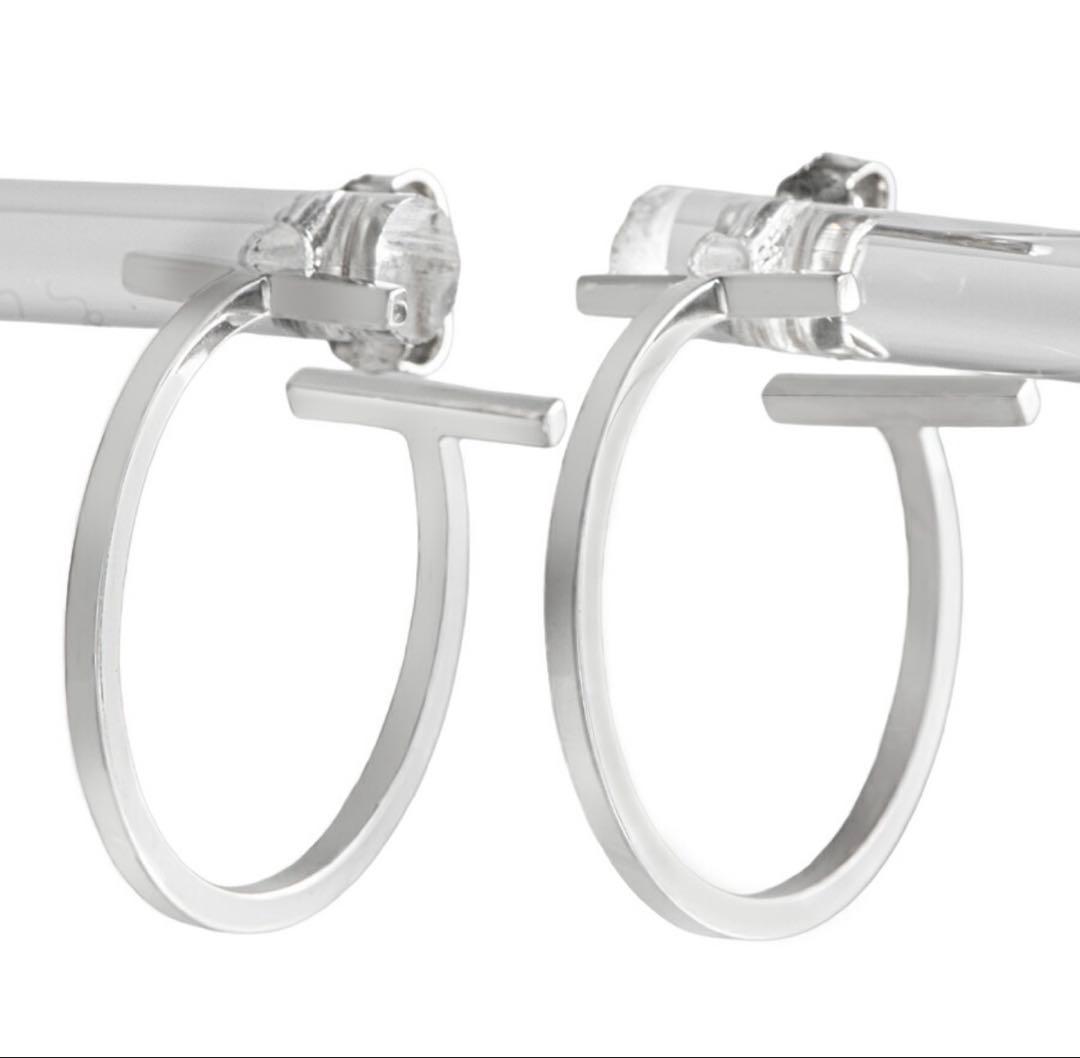 ⭐︎【廃盤品】ティファニー Tワイヤーフープピアス シルバー925