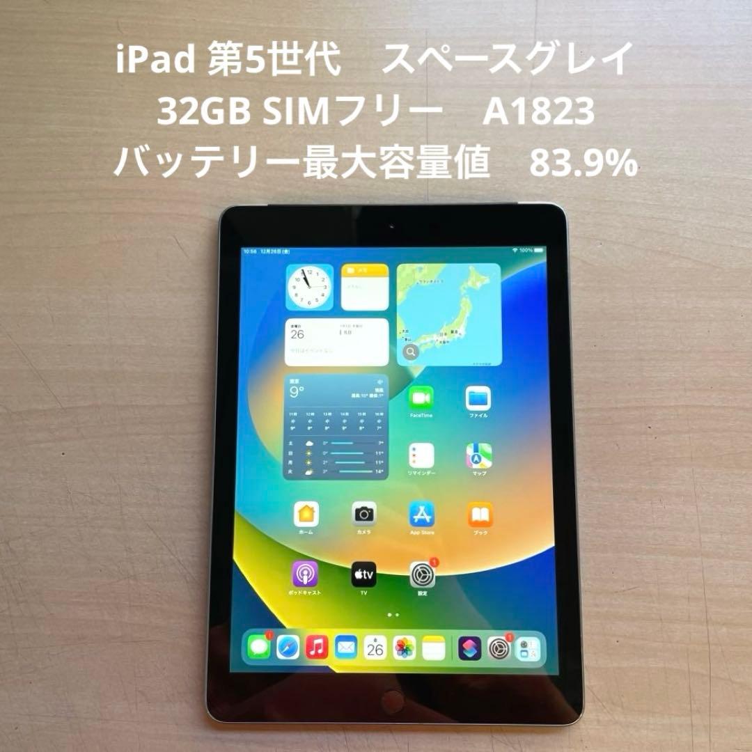 iPad 第5世代　スペースグレイ　32GB SIMフリー　A1823
