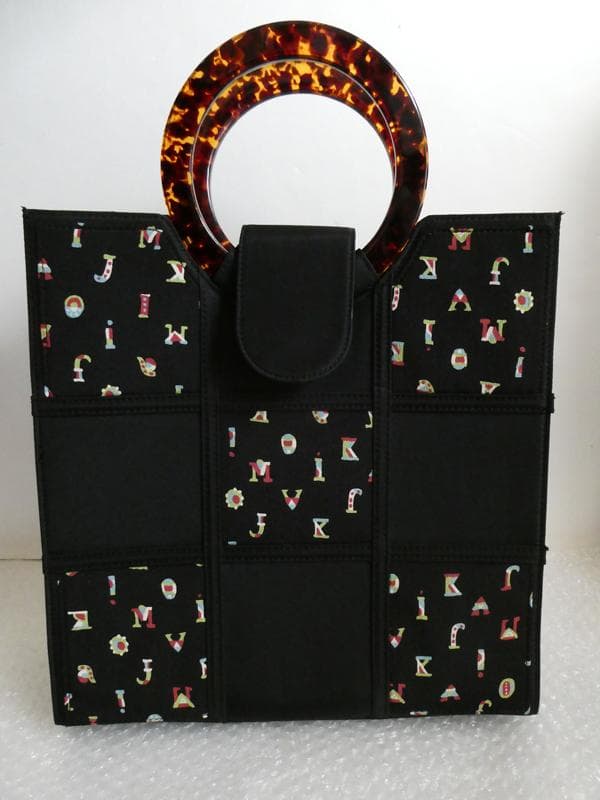 岡重 トートバッグ 縦型 クリスマス柄 パッチワーク 和装