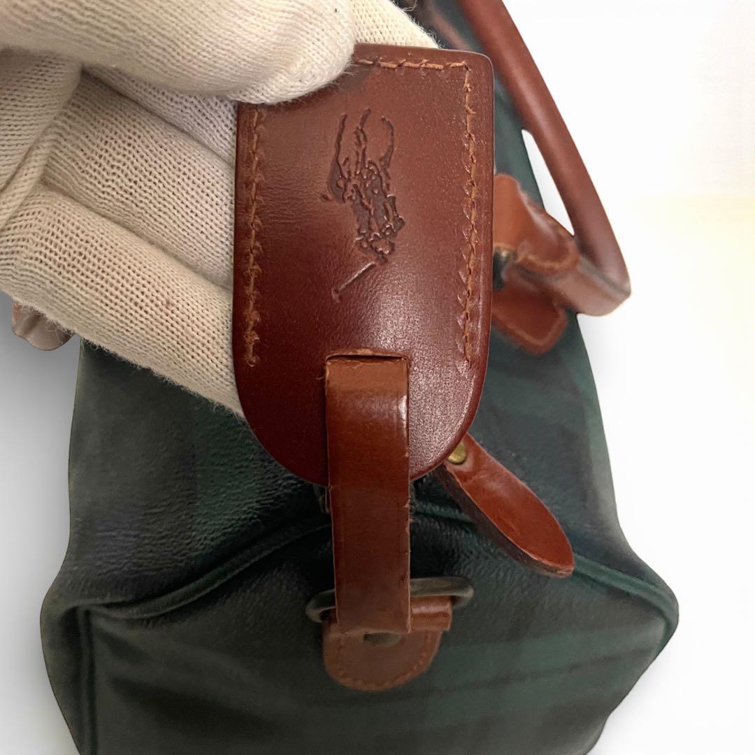 POLO RALPH LAUREN ミニボストン ブラックウォッチ PVC