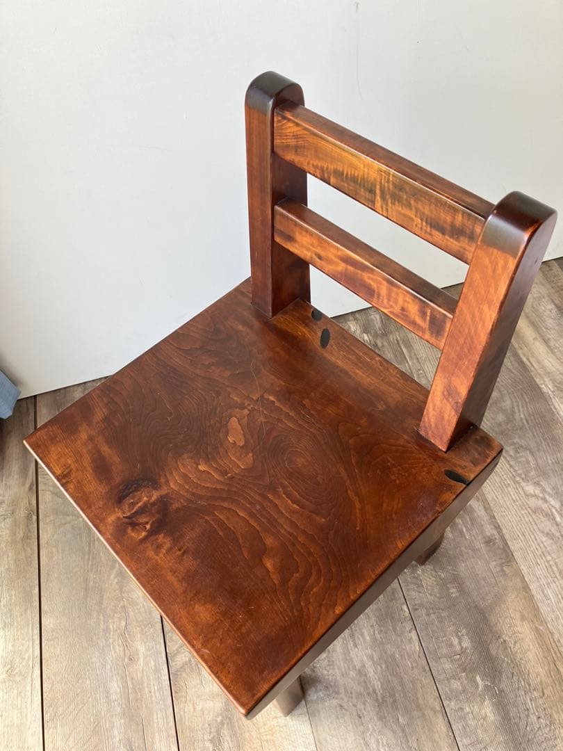 深谷木工　無垢材　チェア　椅子　スツール　飾り台　民芸　昭和56年