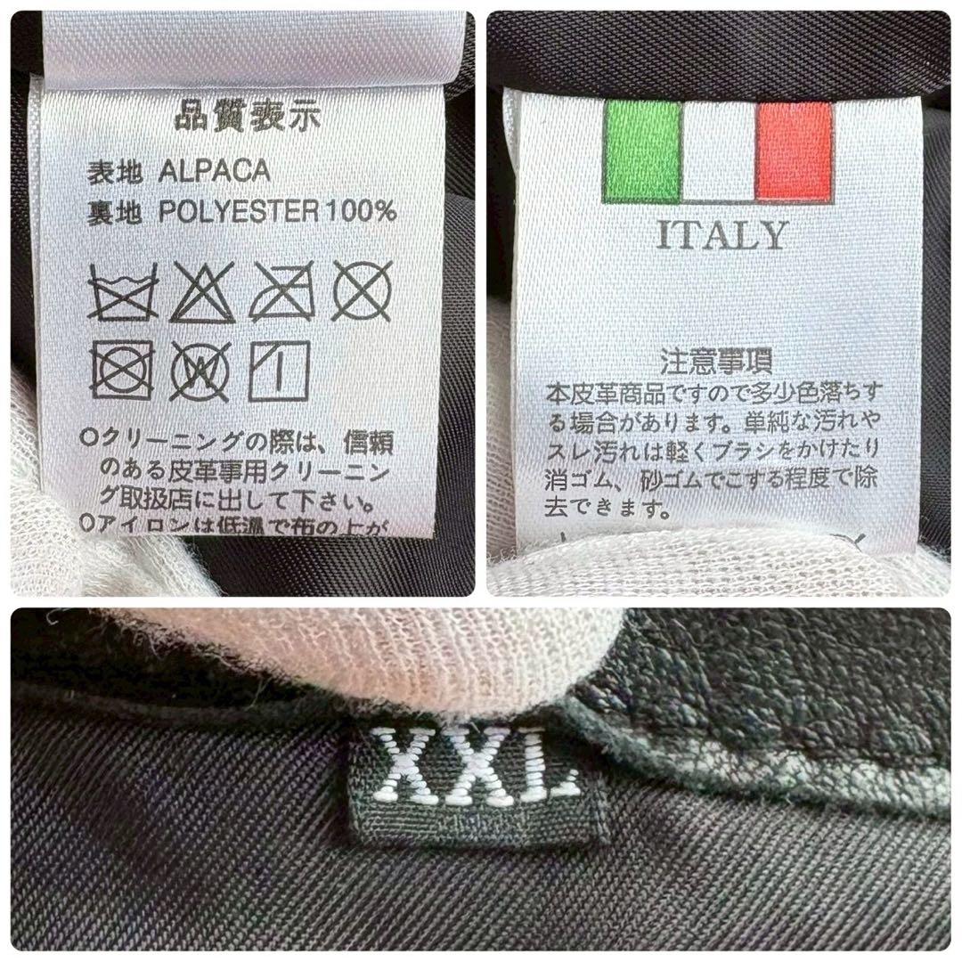 希少◆ハーレーダビッドソン アルパカレザー シングルライダース ジャケット 3L