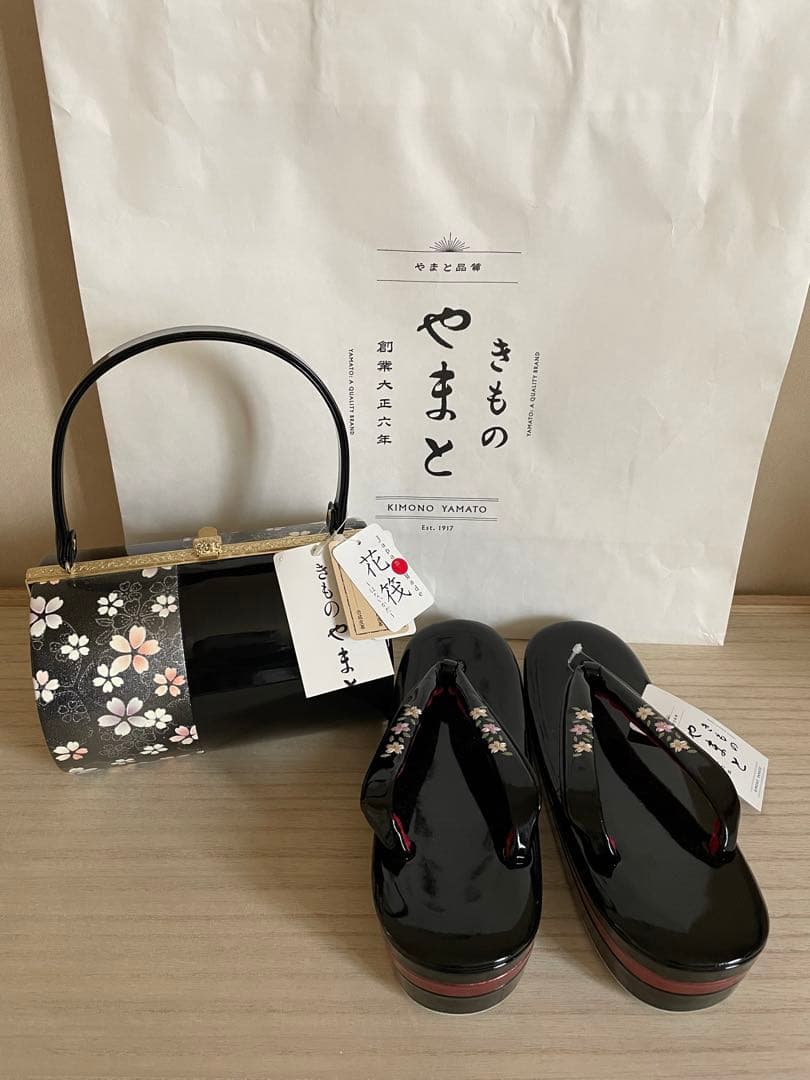 高橋　きもの　やまと　和装用　振袖用草履バッグのセット　成人式