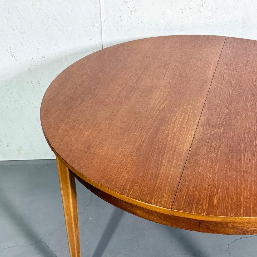 イギリスビンテージ チークラウンド エクステンションテーブル(302)