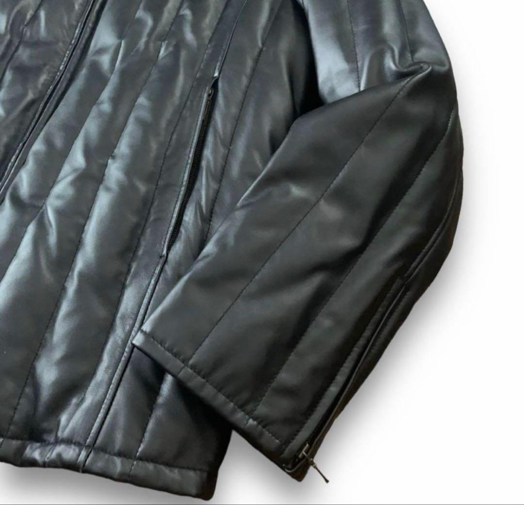 COMME CA DU MODE MENラム本革ダウンジャケット