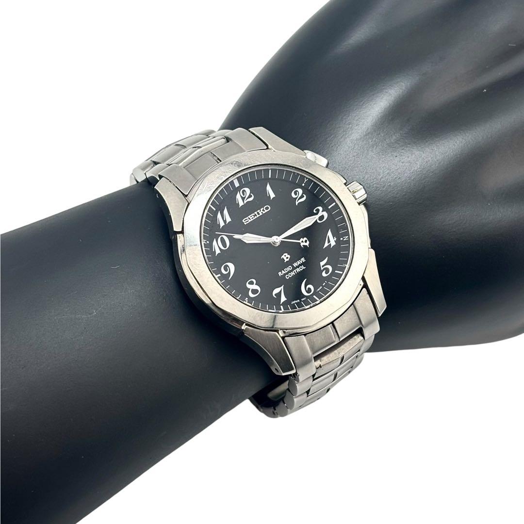 【稼働】 セイコー 腕時計 ブライツ 5B21-0AA0 ソーラー メンズ 黒