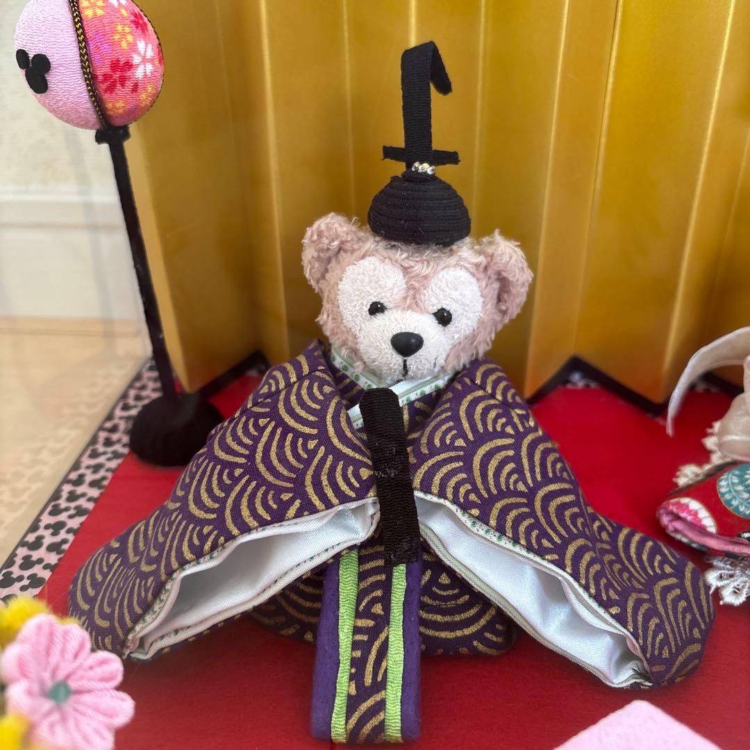 ダッフィー＆シェリーメイ　雛人形　ケース付き　ハンドメイド