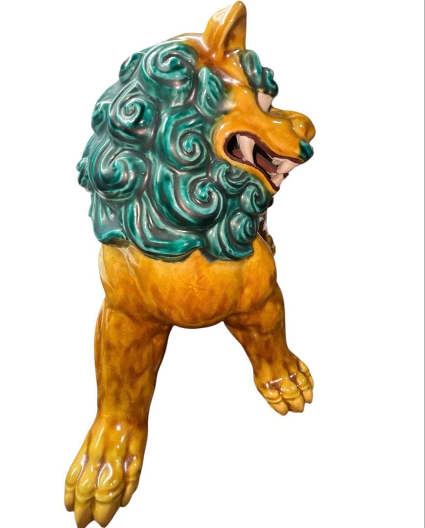 九谷焼 獅子置物 浅蔵五十吉作 五十吉陶窯造 共箱・略歴付