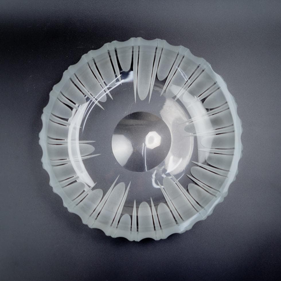 岩田藤七 手吹き サンドブラスト ストライプ 大鉢 30cm