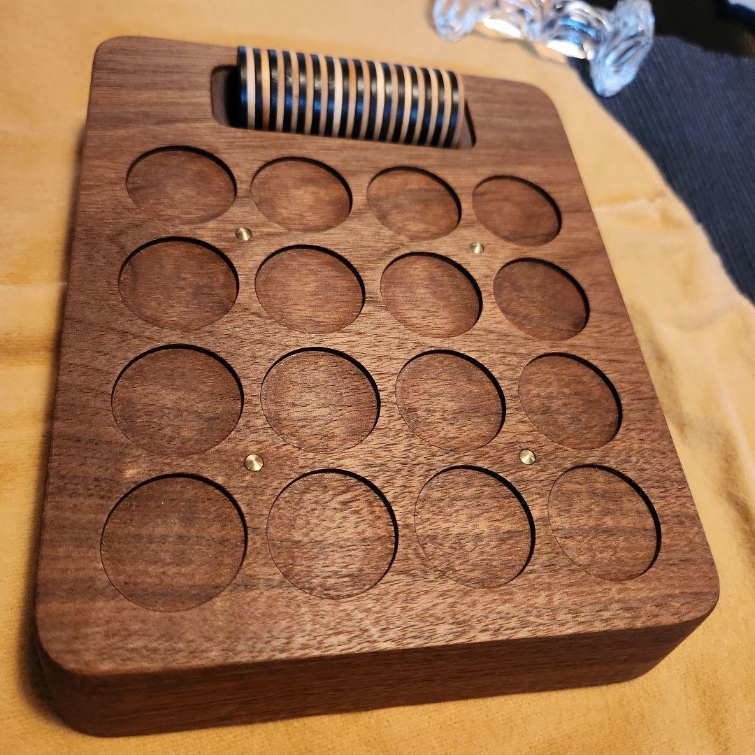 無垢材 木製オセロ/リバーシ 4×4/ウォールナット ボードゲーム