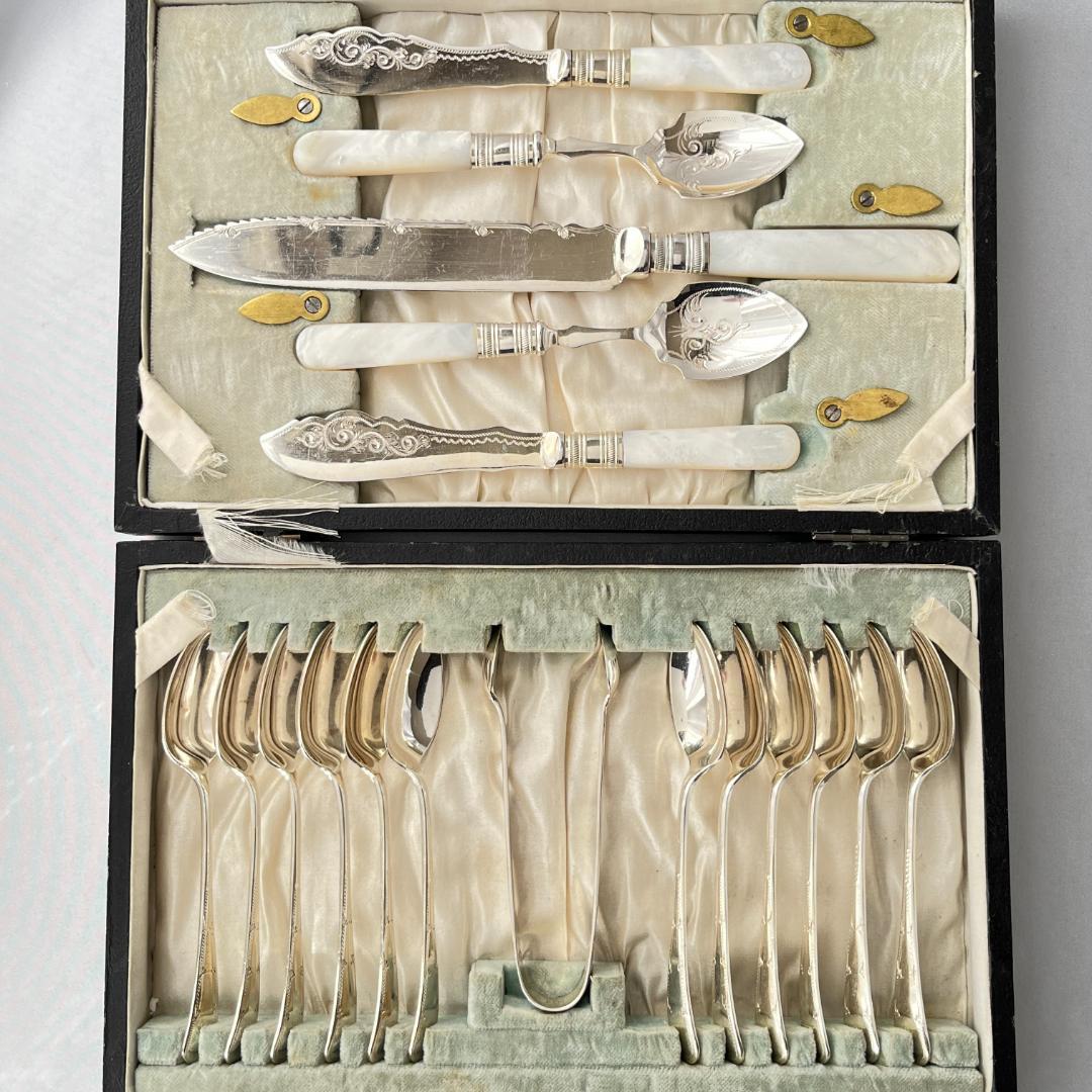 【英国】【白蝶貝】アフタヌーンティー向けセット マザーオブパール ケース